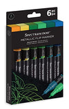 Spectrum Noir SN-MFLI-NWO6 Metallic Waterbased Flip Marker-Pack of 6-Natural World