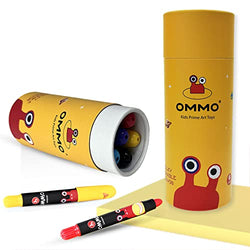 OMMO Washable Silky Crayons for Toddler 6 Colors washable crayons Non Toxic Twistable Gel Jumbo Crayons for child Art Drawing Crayons for kids ages 2-4(6 Colors）