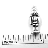 Set of Ten (10) Silver Tone Pewter Nutcracker King Charms