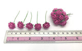 Handmade 100 pcs mini Rose mixed Pink color Mulberry Paper Flower 15-18 mm scrapbooking wedding doll house supplies card, Small Roses.