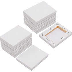 SL crafts Mini Stretched Canvas 3.5"X2.75" (1 Pack of 12 Mini Canvases)