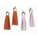 Darice Jewelry Making Pendant Tassels 2in. Brown and Beige Suede 4 Pieces (3 Pack) SS 141 Bundle