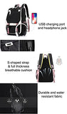 Teenage Girls' Backpack Middle School Students Bookbag Outdoor Daypack with USB Charge Port (21 Liters, Black Pink)