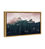 The Oliver Gal Artist Co. Nature and Landscape Framed Wall Art Canvas Prints Eyes Starry Night' Skyscapes Home Décor, 45" x 30", Blue, Pink