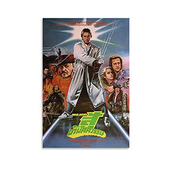 Classic Movie Poster Highlander Canvas Posters Painting Art Wall Posters Decorative Gift Pictures Home Family Living Room Bedroom for Men and Women Teens16×24inch(40×60cm)