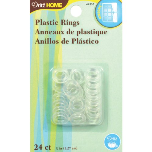 1/2" Plastic Rings 24/Pkg-Clear