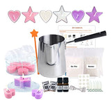 DIY Crafts Tealight Candle Making Starter Kit - Complete Soy Wax Candle Kids Homemade Supplies for Children's Day Gifts, Christmas and Home Decor (Hearts, Stars)