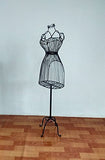 onlymannequins Female Steel Wire Mannequin Dress Form 36"21"40" on Decorative Stand (0003 BLK)