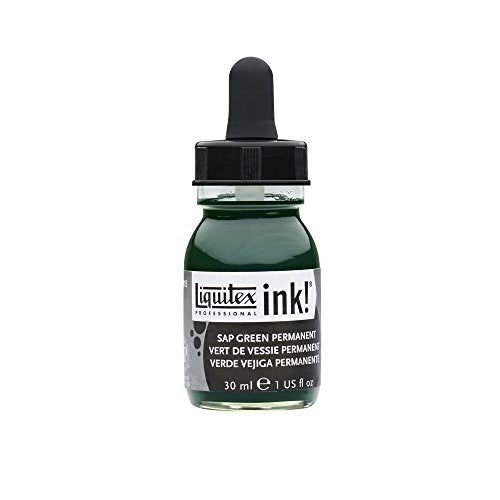 Liquitex Professional Acrylic INK! 1-oz Jar,  Sap Green Permanent