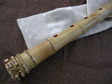 1.8 Pentatonic Shakuhachi with Root End 5 Holes Kinko Wudaguji inlet with buffalo horn flake- Traditional Zen Instrument