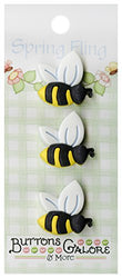 Spring Buttons-Bees