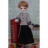 MEESock Exquisite Boy BJD Doll 1/6 SD Dolls 10.2 Inch Ball Jointed Doll DIY Toys, with Striped Clothes Pants Shoes Wig Makeup, Best Gift for Birthday