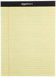 AmazonBasics Legal/Wide Ruled 8-1/2 by 11-3/4 Legal Pad - Canary (50 sheets per pad, 12 pack)