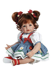Adora ToddlerTime "Daisy Delight" Doll with hand-sewn Gingham Dress and red summer sandals