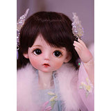 1/6 Girl BJD Doll SD Dolls 30Cm 11.81 Inch Movable Joints with Hair Socks Shoes Makeup Gift Collection Christmas Decoration Fashion Handmade Doll