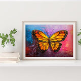 5D Diamond Painting Kits for Adults Kids,Butterfly DIY Diamond Art Craft Full Round Drill Painting by Numbers Arts Painting for Relaxation and Home Wall Decor (11.8 X 15.7 Inches)