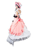 Cosfun Women's Ciel Phantomhive Pink Lolita Cosplay Dress Costume mp004139 (Small)