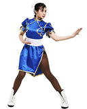 miccostumes Women's Chun Li Cosplay Costume Medium Blue and White