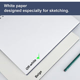 SuFly Hardcover Sketch Book 9x12, 60 Sheets Artist Sketch Pad 90lb/140GSM, Thick Sketchbook for Drawing Ideal for Kids, Teens & Adults, White