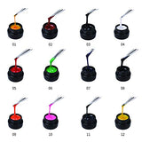 12 Pcs 3D 8g Gel Nail Art Painting Gel Designs Painting Drawing Gel Soak Off UV LED Manicure with Brush Set