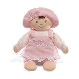 Baby GUND My First Purse Stuffed Plush Playset, 8", 5 Pieces & GUND My First Dolly Stuffed Brunette Doll Plush, 13"