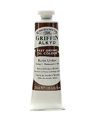 Winsor & Newton Griffin Alkyd Oil Colours burnt umber 37 ml 76 [PACK OF 3 ]