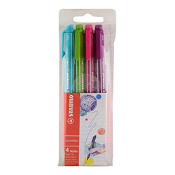 Stabilo PointMax Fineliner Nylon-tip Pen, Bright Colors, 0.8 mm - 4 Pen Set