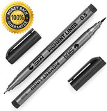 MUJINHUA Black Micro-Pen Fineliner Ink Pens, Pigment Liner Drawing Pens, Multiliner Micro-Line Ink Pens, Art Supplies for Calligraphy, Sketching, Anime, Technical Drawing, Illustration, Journaling