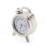 Odoria 1:12 Miniature Alarm Clock Dollhouse Decoration Accessories, Silver