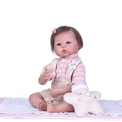 iCradle 22inch 55cm Genesis Heat Paint Silicone Reborn Baby Dolls Lifelike 100% Handmade Weighted Doll Around 5lbs Named Priya