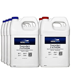 TotalBoat Thickset Fathom Deep Pour Clear Epoxy Resin and Hardener Kit for Thick Casting, Embedding, River Tables, Live Edge Wood Tables (6 Gallon)