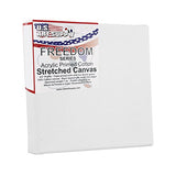 US Art Supply 4 x 4 inch Professional Quality Acid Free Stretched Canvas 6-Pack - 3/4 Profile 12