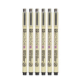 SAKURA 50039 6-Piece Pigma Micron-08 Ink Pen Set, 0.50mm, Black