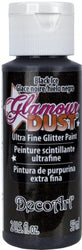 DecoArt Glamour Dust Glitter Liquid Paint, 2-Ounce, Black Ice