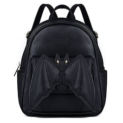 Mini Backpack Bat Purse Gothic: Leather Backpack Goth Backpack With Wings Mini Bookbags for Women Backpack Satchel Shoulder Daypack Black Fashion Backpack Travel Halloween Goth Bag