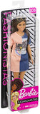 Barbie Fashionistas Doll, Tall with Long Dark Hair, Wearing T-Shirt Dress and Accessories, for 3 to 7 Year Olds