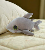 Puzzled Gray Shark Plush, 6 Inch Collectible Decorative Big Eyes Stuffed Animal Soft Take A Long