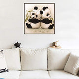 MAXLEAF 5D Full Diamond Painting Kits Creative DIY Art Craft Cute Panda with Diamonds for Kids Adults (Panda Playing on a Swing)