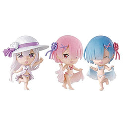 Banpresto Ichiban Kuji Premium Re:Zero Starting Life in Another World Kyun Chara Figure 3 Set G Award Emilia Rem Ram