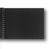 Daler Rowney - Ebony Artist's Hardback Sketch Book - 180gsm - 40 Wire Bound Black Pages - 10.4 x