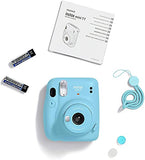Fujifilm Instax Mini 11 Camera with Fuji Instant Film Twin Pack + Colorful Case, Album, Stickers, and More (Sky Blue)