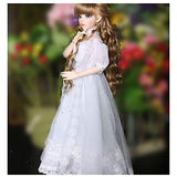 HGFDSA BJD Doll Clothes Handmade Dress Clothes White Long Skirt Mesh Shawl for 1/4 BJD Doll Clothes Accessories - No Doll