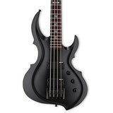 ESP LTD TA-204 FRX Signature Series Tom Araya Bass Guitar, Black Satin