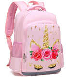 Backpack for Girls Unicorn Kids School Backpack Kindergarten Bookbag with Lunch Box