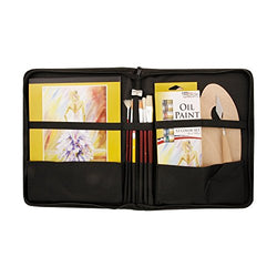 US Art Supply 23 Piece Oil Painting Set with Zippered Portfolio Case