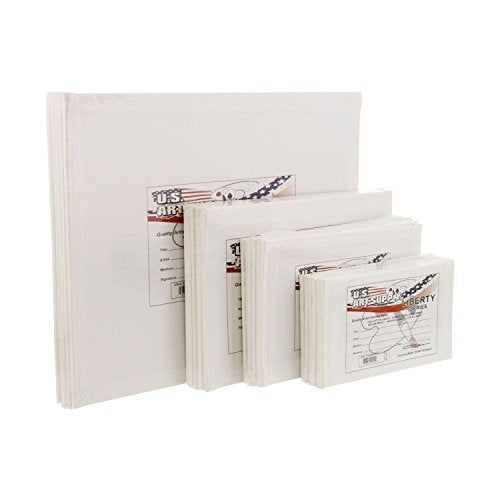 US Art Supply Multi-pack 6-Ea of 3 x 5, 4 x 6, 5 x 7, 8 x 10 inch Professional Quality Small Artist