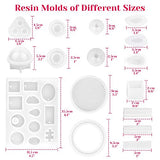 anezus Resin Molds, 149 Pieces Silicone Resin Casting Molds and Tools Kit for Jewelry Resin Craft Making