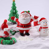 28pcs Christmas Miniature Ornament Kits Fairy Garden Miniatures Figurines Accessories for DIY Dollhouse Decoration, Resin Christmas Tree Snowman Santa for Micro Landscape Ornaments Xmas Party Decor
