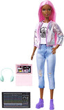 Barbie Career of The Year Music Producer Doll (12-in), Colorful Pink Hair, Trendy Tee, Jacket & Jeans Plus Sound Mixing Board, Computer & Headphone Accessories, Great Toy Gift