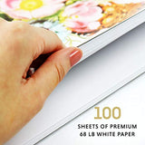 2-Pack 100 Sheets 9 x 12 Inch Sketch Pads for Drawing (Perforated, 100gsm / 68lbs Drawing Paper) Ideal for a Variety of Dry Media Including Pencils, Crayons, Graphite & Charcoal for Kids & Adults